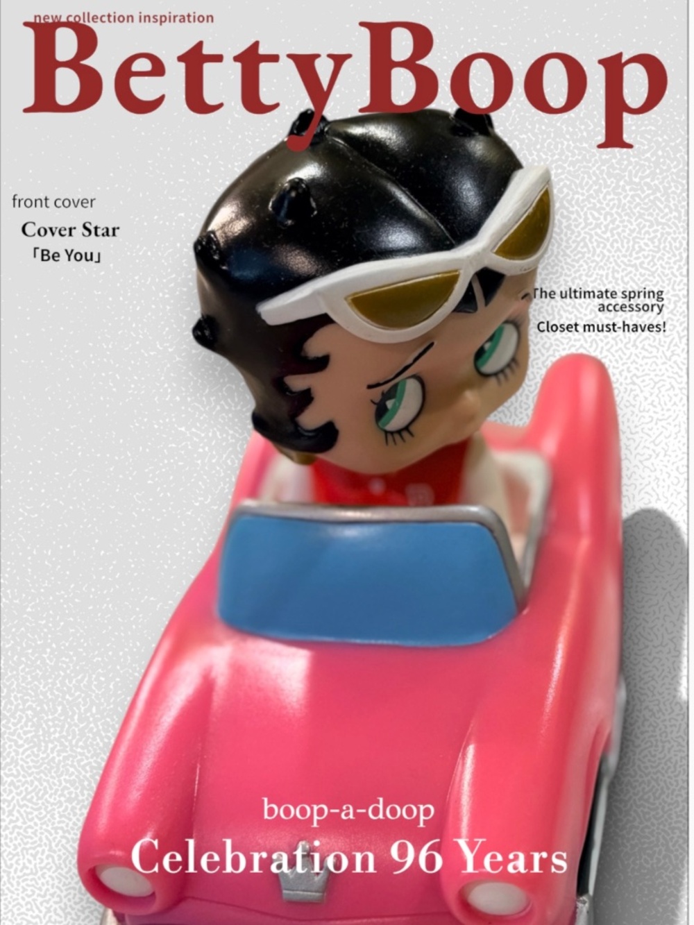 Betty Boop Cruisin Funko Wacky Wobbler Pink Car No Box - Picture 14 of 16